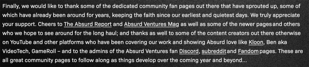 Message Absurd Ventures