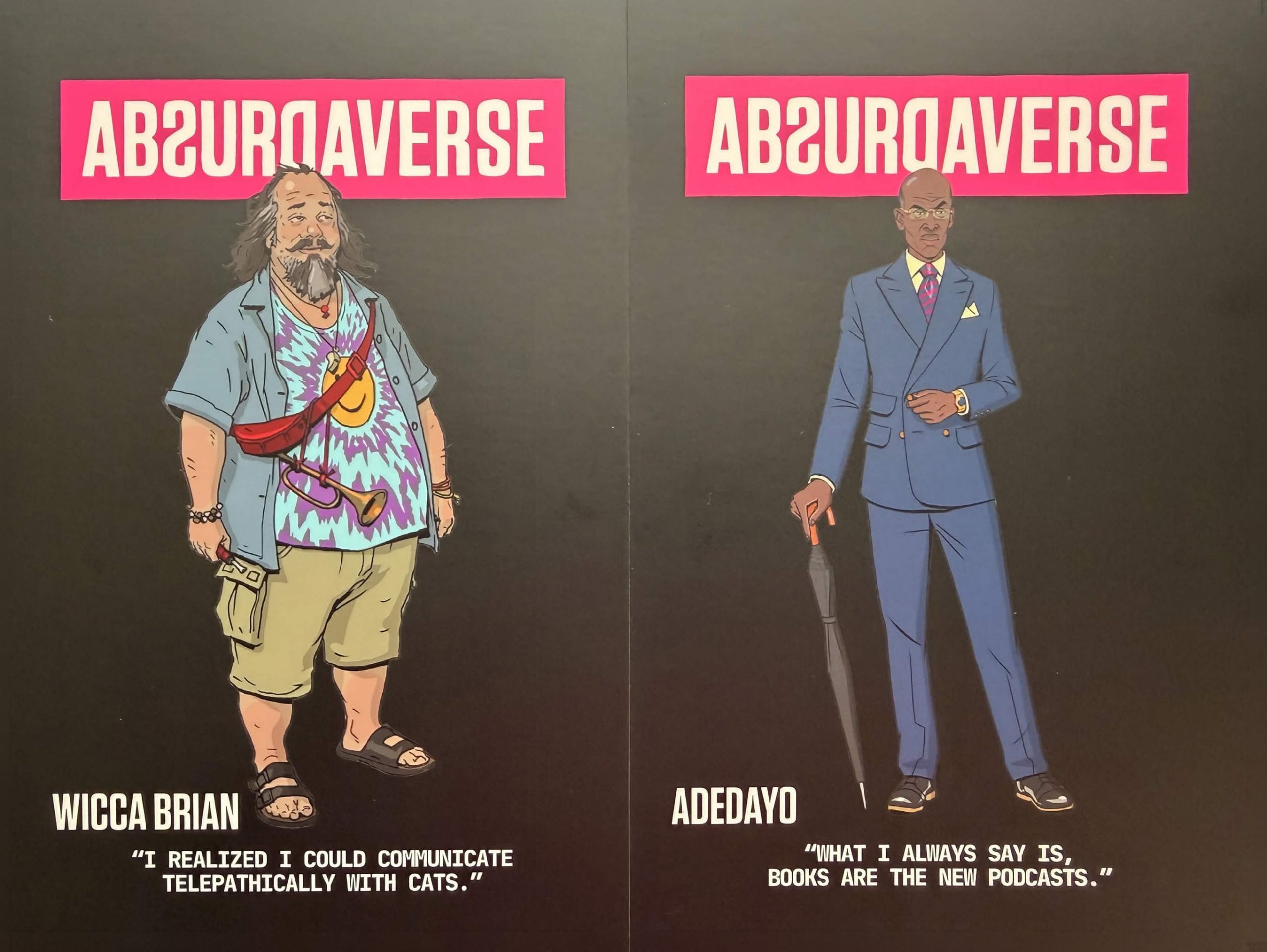 AbsurdAVerse : affiches premiers personnages